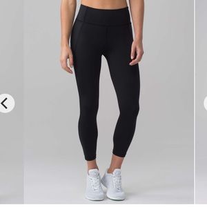 Lululemon Final Lap Crop Leggings Size 8 Black